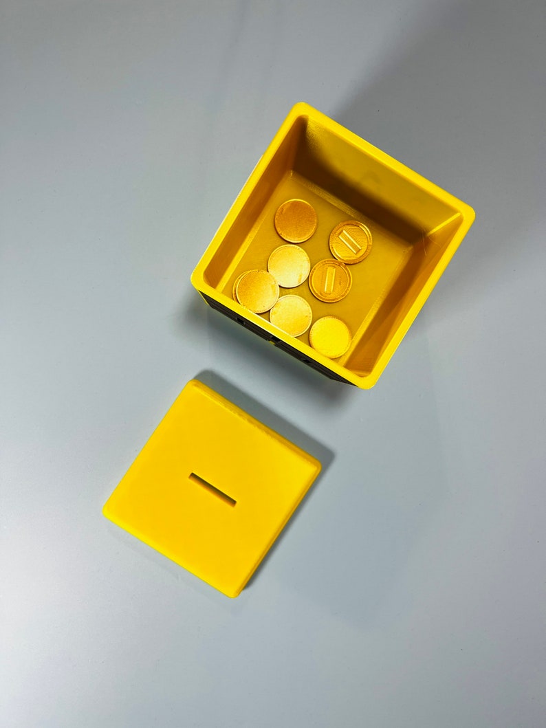 Mario Coin Bank / Question Mark Block Piggy Bank / Game Room Etsy