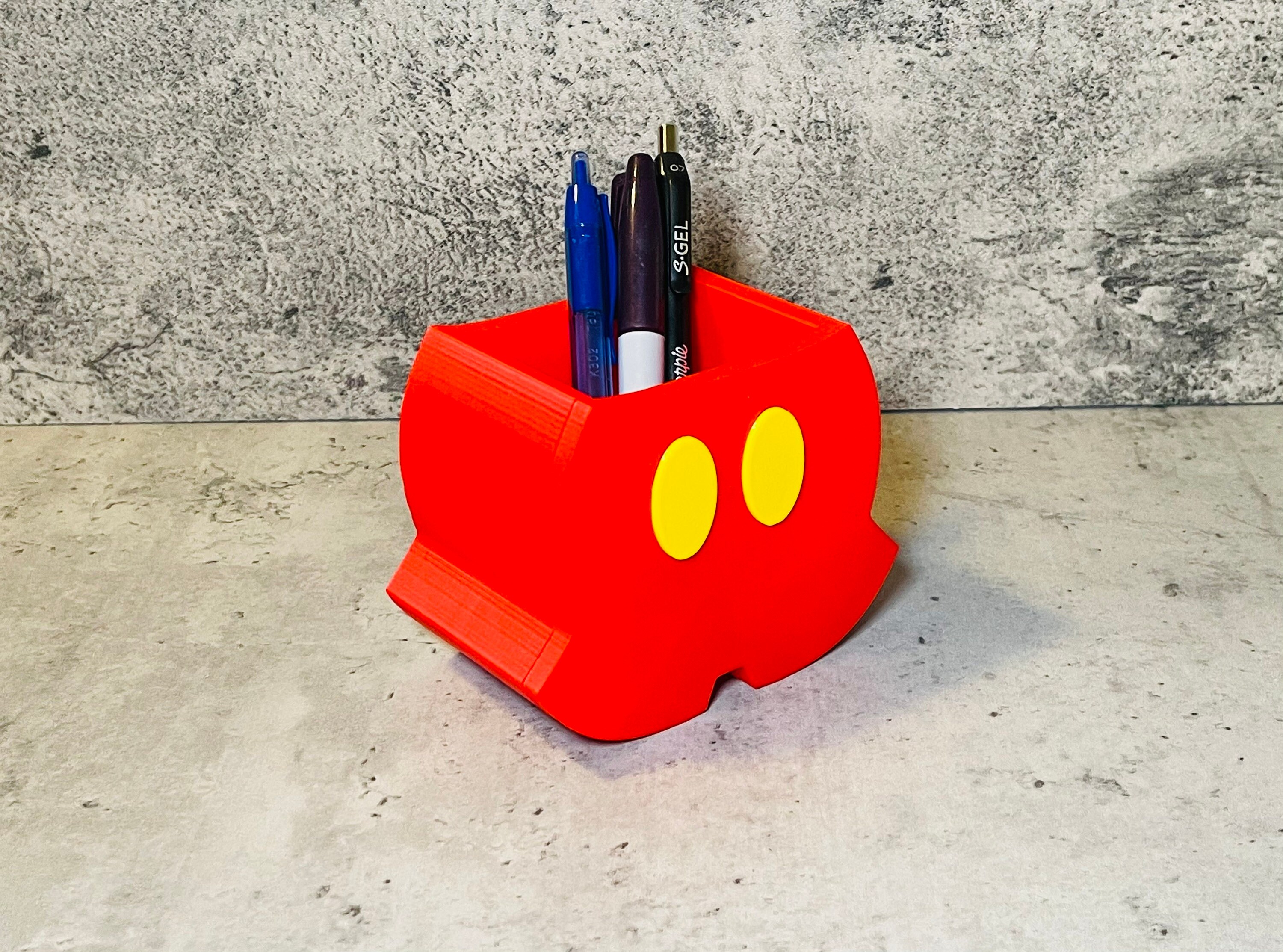 Disney Pen and Pencil Holder Mickey Mouse Shorts Makeup Etsy