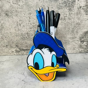 Donald Duck Pen et porte-crayon | Porte-pinceau de maquillage | Porte-marqueurs | Étui à stylo et crayon