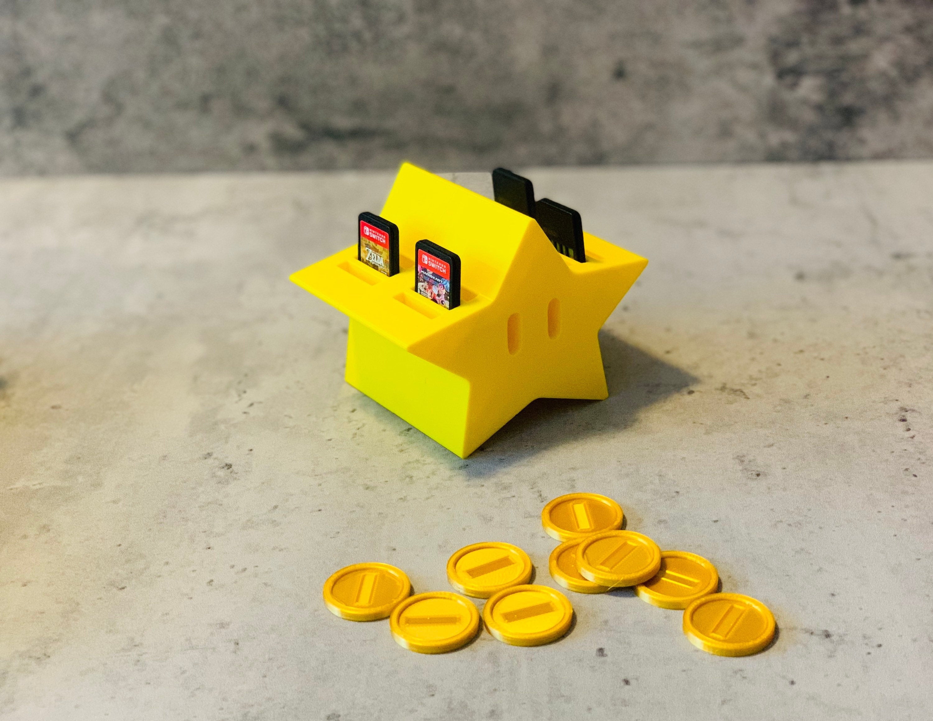 Nintendo Switch Game Card Holder Mario Star Game Cartridge Etsy