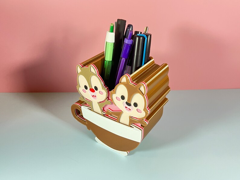 Pen and Pencil Holder | Chip and Dale Makeup Brush Holder | Marker Holder | Pen and Pencil Case image 3