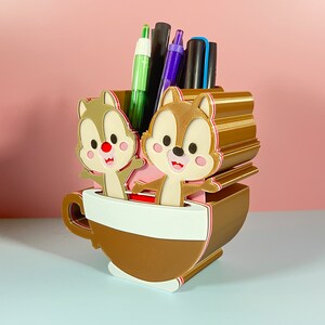 Pen and Pencil Holder | Chip and Dale Makeup Brush Holder | Marker Holder | Pen and Pencil Case image 2
