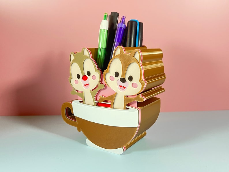 Pen and Pencil Holder | Chip and Dale Makeup Brush Holder | Marker Holder | Pen and Pencil Case image 2