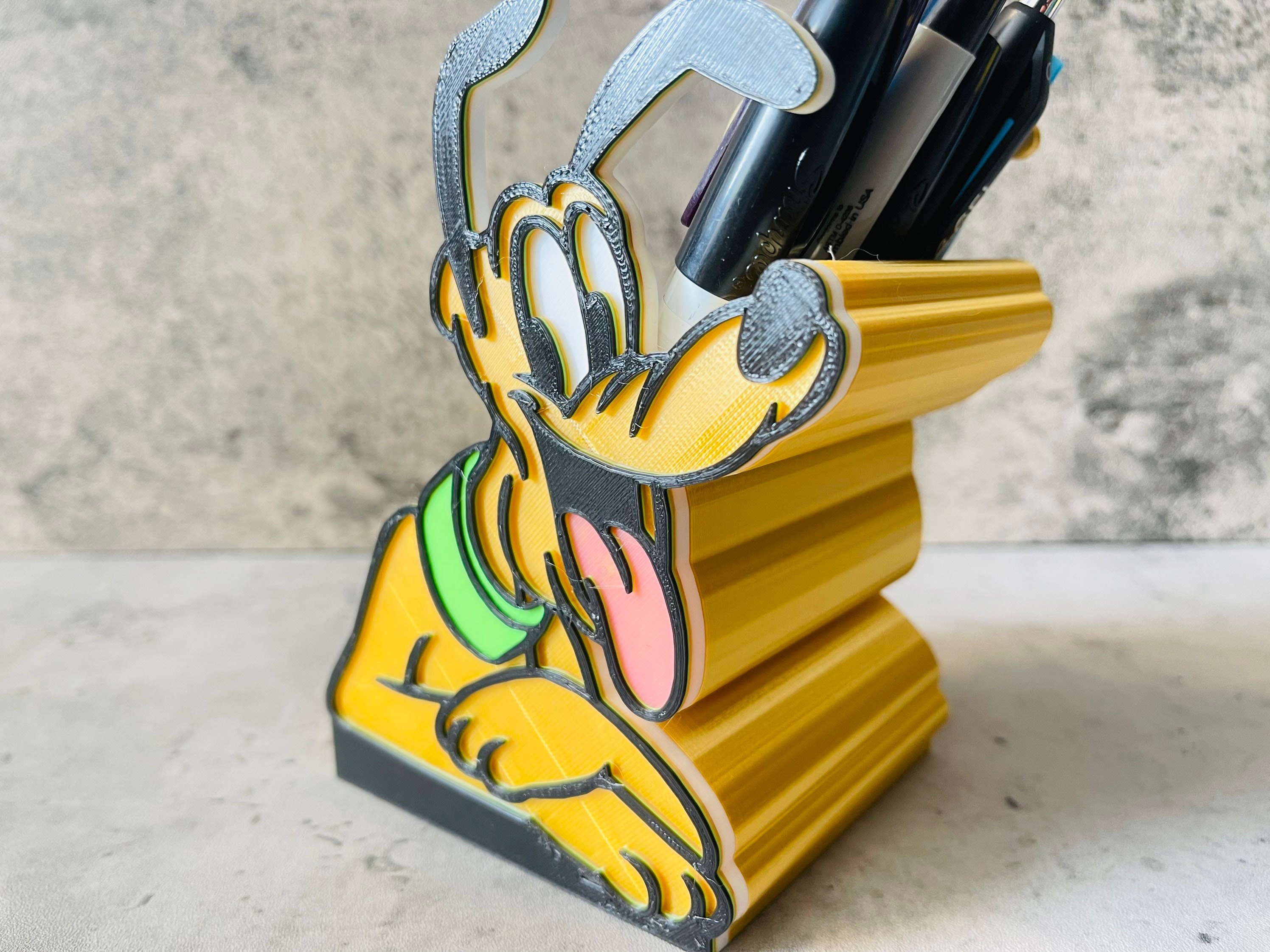 Disney Pen and Pencil Holder Pluto Makeup Brush Holder Etsy