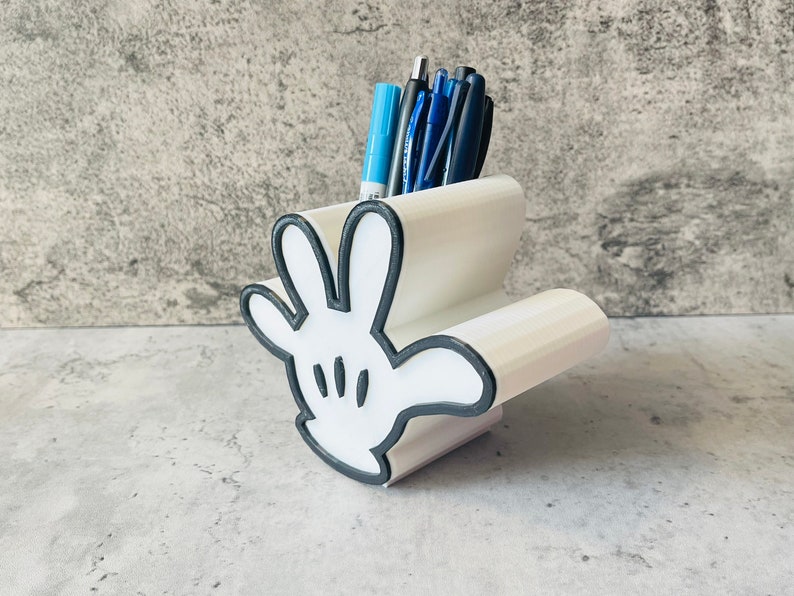 Disney Pen and Pencil Holder Mickey Mouse Hand Makeup Brush Etsy