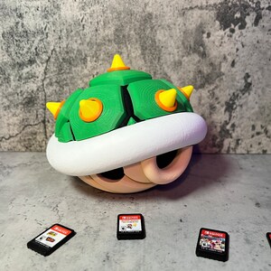 Koopa Shell Display Koopa Spiny Shell Game Card Holder | Switch Game Cartridge Holder ...