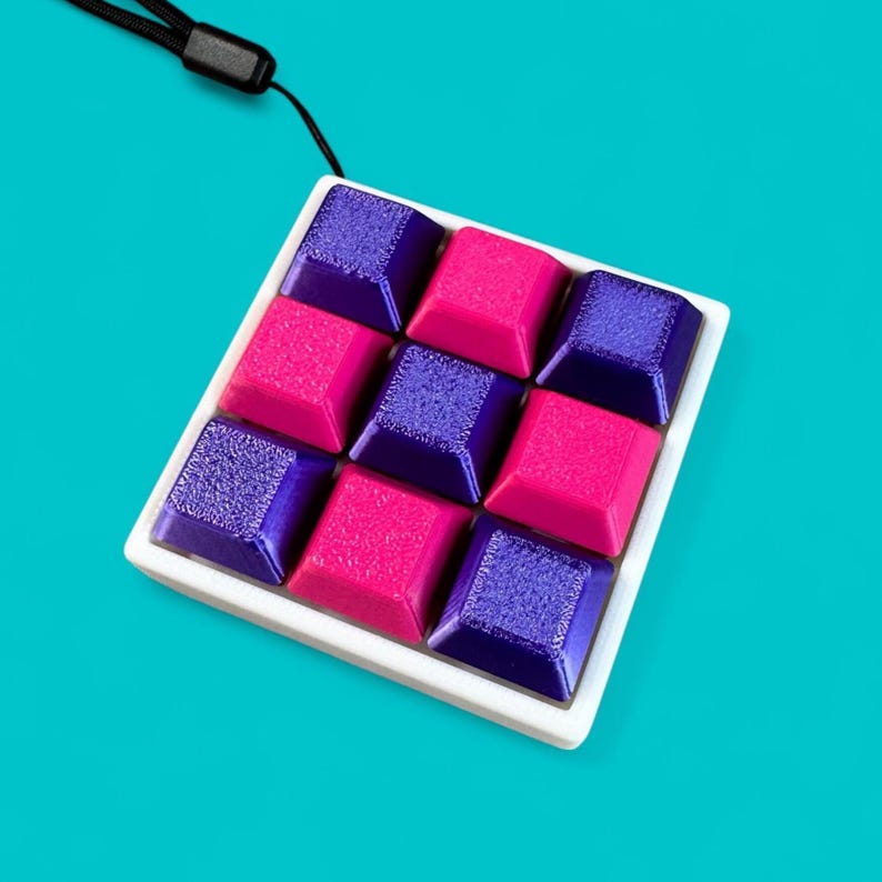 9 Key Mechanical Keyboard Clicker Keychain – Choose Keycap Color, Base ...