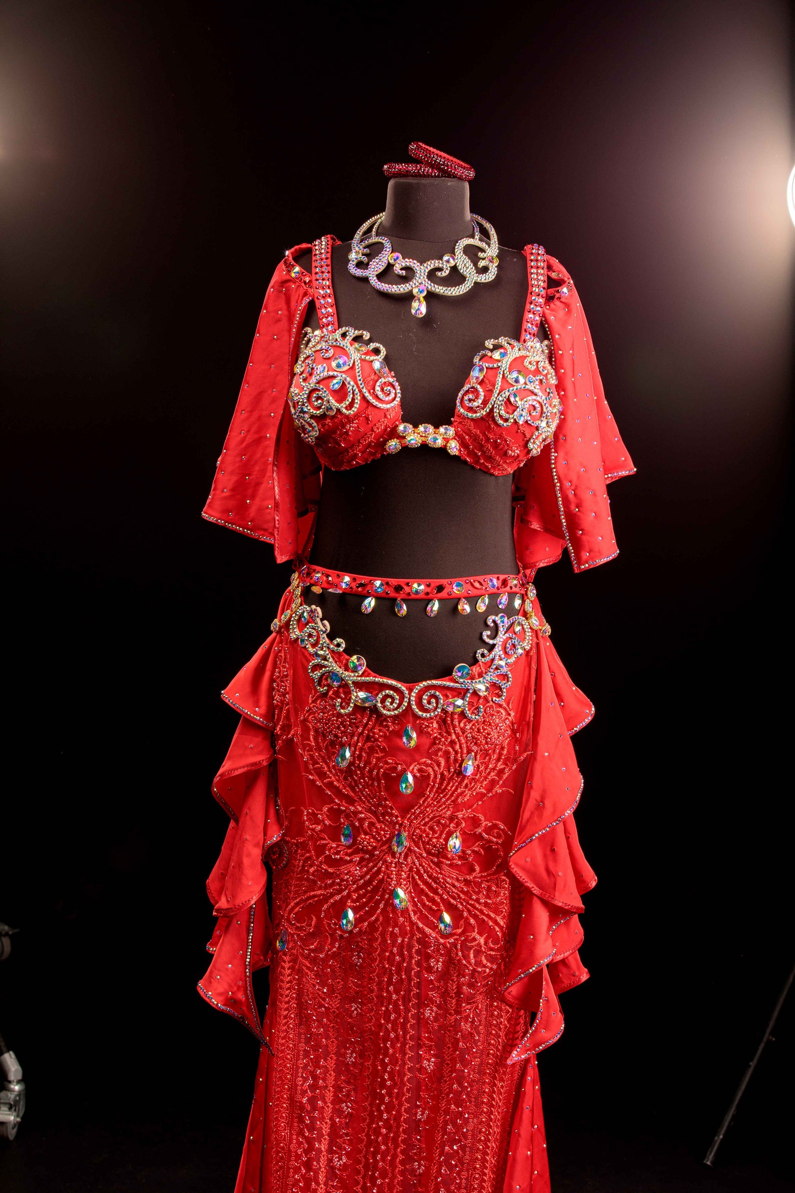 Belly Dance Costume Professional Royal Red Color With - Etsy