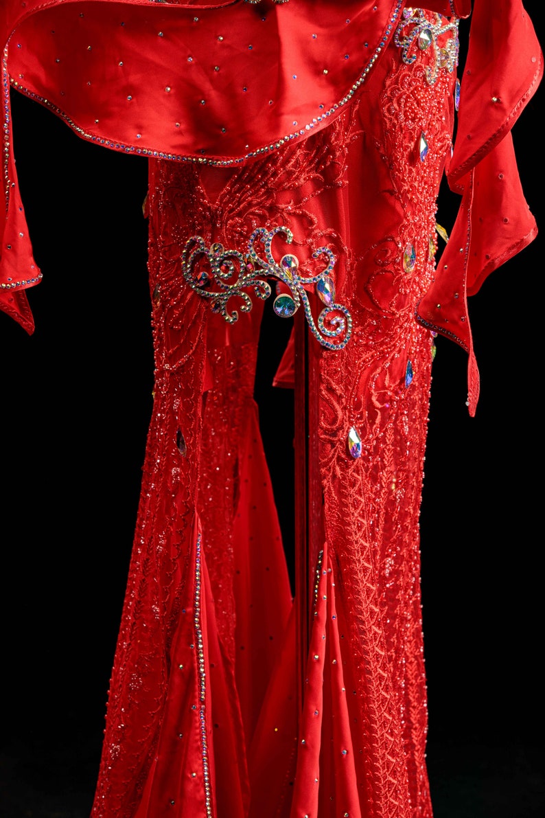 Belly Dance Costume Professional Royal Red Color With Etsy