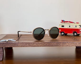 Lunettes de soleil polarisantes dorées Punaluu Pacific Way | Stores unisexes en métal UV400 | Lunettes de vue vintage