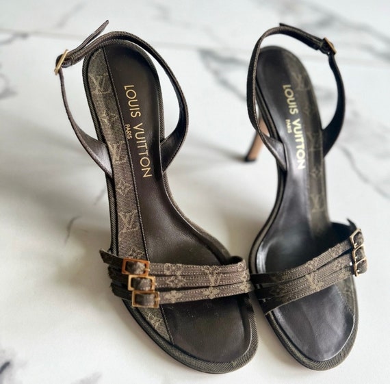 Louis Vuitton Vintage Monogram Heels Sandals - image 2