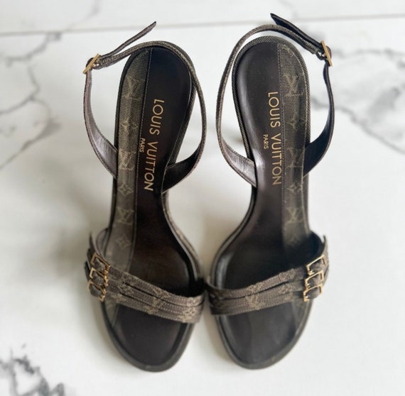 Louis Vuitton Vintage Monogram Heels Sandals - image 1