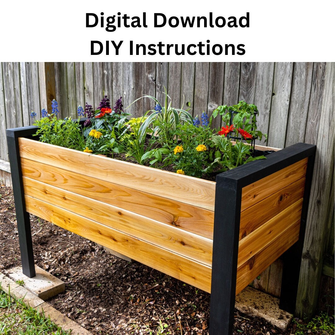 DIY Instructions for Raised Garden Bed Etsy