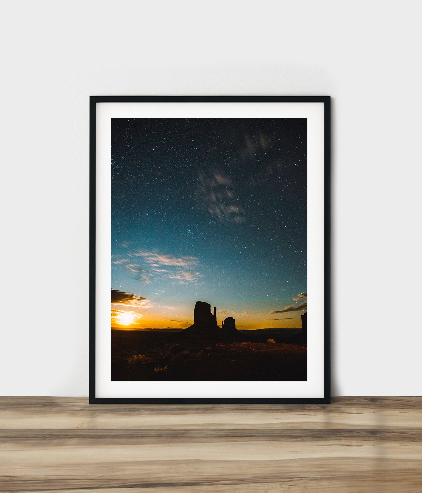 A2 Monument Valley Night Sky Print | Etsy