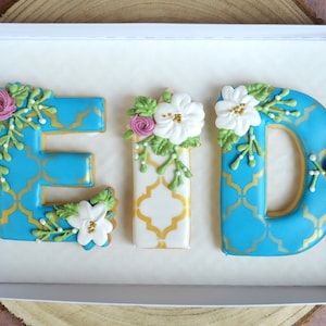 Eid-Eid Mubarak-Biscoitos Eid-Guloseimas Eid-Biscoitos Eid-Presentes Eid-Presentes Eid-Biscoitos-Glacê real-Biscoitos glaceados-Feito sob medida-Feito à mão
