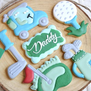 The Golf lover set-Father&#39;s Day biscuits-Birthday gift-Custom made biscuits-Personalized biscuits-Golf lover-Father&#39;s Day gift