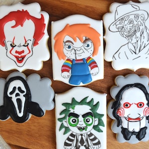 Horrorfilme Charaktere Geschenk Box-Halloween-Halloween Kekse-Kekse-Halloween Geschenke-Halloween behandelt-Halloween Kekse-Es-Schreie-Scary