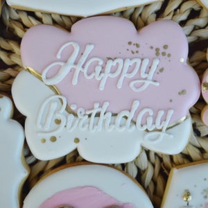 Geburtstagskekse-Geburtstagsgeschenk-Jubiläumskekse-Maßgeschneiderte Kekse-Gastgeschenke-Personalisierte Kekse-Geburtstag Mädchen-Alles Gute zum Geburtstag Bild 5