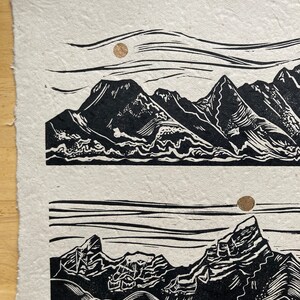 Decisions Original Linocut Print Alaska Ski Print Mountain Art - Etsy