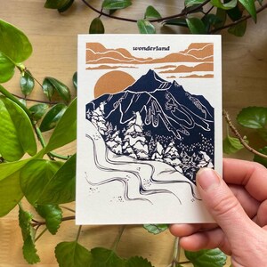 Wonderland-kaartenpakket | 6 kaartenset | Blokgedrukte wenskaarten | A2-formaat