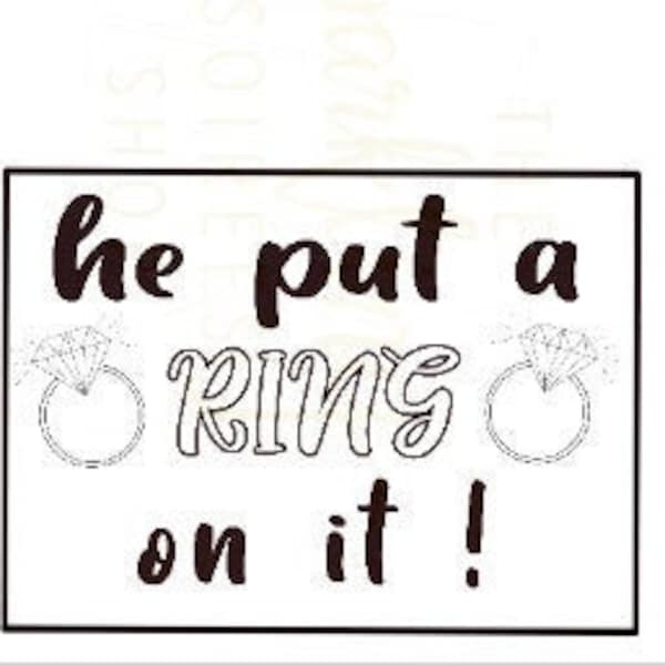 PDF Download | He Put a Ring On It | Bachelorette Party Sign | Bridal Shower Sign | Ring Pop Sign |