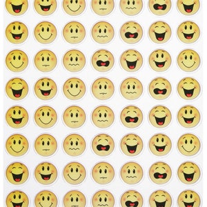 Sticker-Set Emojis, 56 attraktive Aufkleber für Themenpartys oder zum Dekorieren
