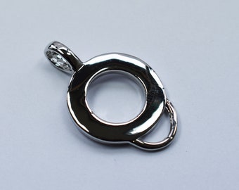 Anhängerring 20mm 2 Ösen Silberf. Nfr.  für Charms, Armbänder oder Halsketten, Modeschmuck basteln