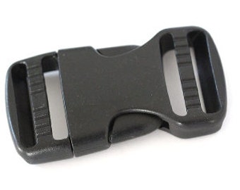 Steckverschluss aus Kunststoff, 70x38mm, schwarz, Klickverschluss geeignet für Rucksäcke, Taschen, Gürtel, Armbänder