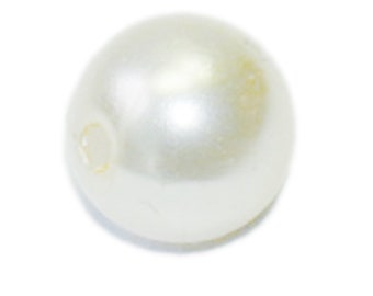 Wax beads, waxed beads 6 mm, 60 pcs. or 900 pcs., beads for jewelry making in white or mother-of-pearl