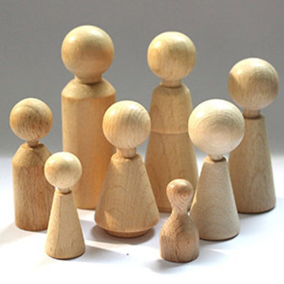 50 Holzfiguren Zum Bemalen – 4 Größen (33–65 Mm), Naturbelassen, Mit Aufbewahrungsbox