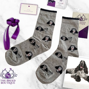 Calcetines con estampado de perro Blue Roan Cocker Spaniel Unisex Talla única UK 5 - 11, EU 38 - 46, US 7.5 - 12