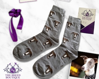 Greyhound Whippet Socks Unisex One Size Fit UK 5 - 11, EU 38 - 46, US  7.5 - 12 Add A Touch Of Canine Flair To Your Wardrobe!