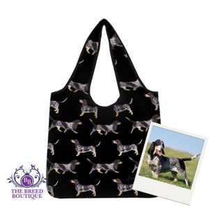 Bolsa de compras Basset Bleu de Gascogne, reutilizable, plegable y lavable, atractiva bolsa Basset Bleu