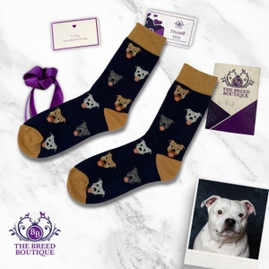 Staffordshire Bull Terrier Dog Socks Fun Unisex One Size Fit UK 5 - 11, EU 38 - 46, and US 7.5 - 12