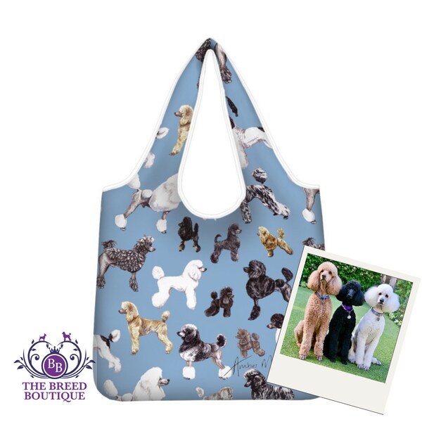 Poodle Shopping Bag Reusable Foldable & Washable Attractive Poodle Bag