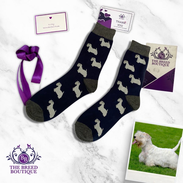 Sealyham Terrier Socks Fun Unisex Socks One Size Fit UK Adult 5 - 11, EU 38 - 46 and US 7.5 - 12