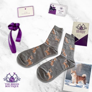 Calzini Shiba Inu Divertenti calzini unisex con stampa cane Shiba Inu Taglia unica UK 5 - 11, EU 38 - 46 e US 7.5 - 12
