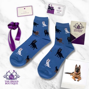 German Shepherd Socks X 2 Pairs Unisex One Size Fit UK 5 - 11, EU 38 - 46, and US 7.5 - 12