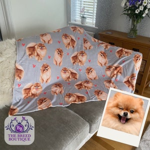 Manta de Pomerania: acogedora, suave y elegante, linda manta de Pomerania, regalo para amantes de los perros