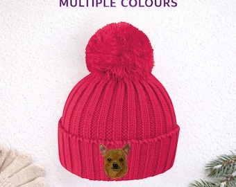 Chihuahua Embroidered Beanie Unisex Dog Lover Hat with Gift Box