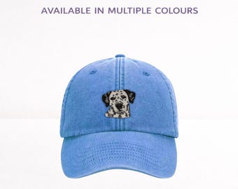 Dalmatian Embroidered Baseball Cap, Unisex Dog Lover Hat with Gift Box
