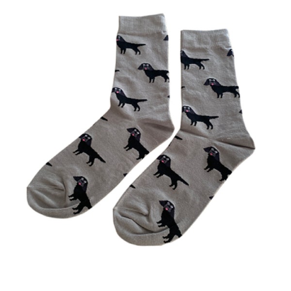 Flat Coated Retriever Socks Unisex One Size Fit UK 5 - 11, EU 38 - 46, US 7.5 - 12