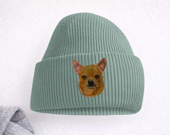 Chihuahua Embroidered Beanie Unisex Dog Lover Hat with Gift Box