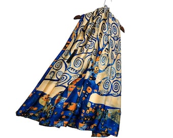 Klimt Tree of Life Painting Print Silk Scarf