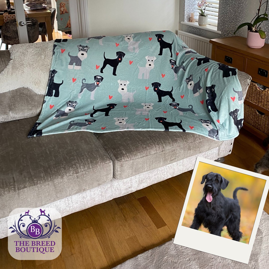 Schnauzer Blanket Throw Cosy, Soft, Stylish Miniature and Giant