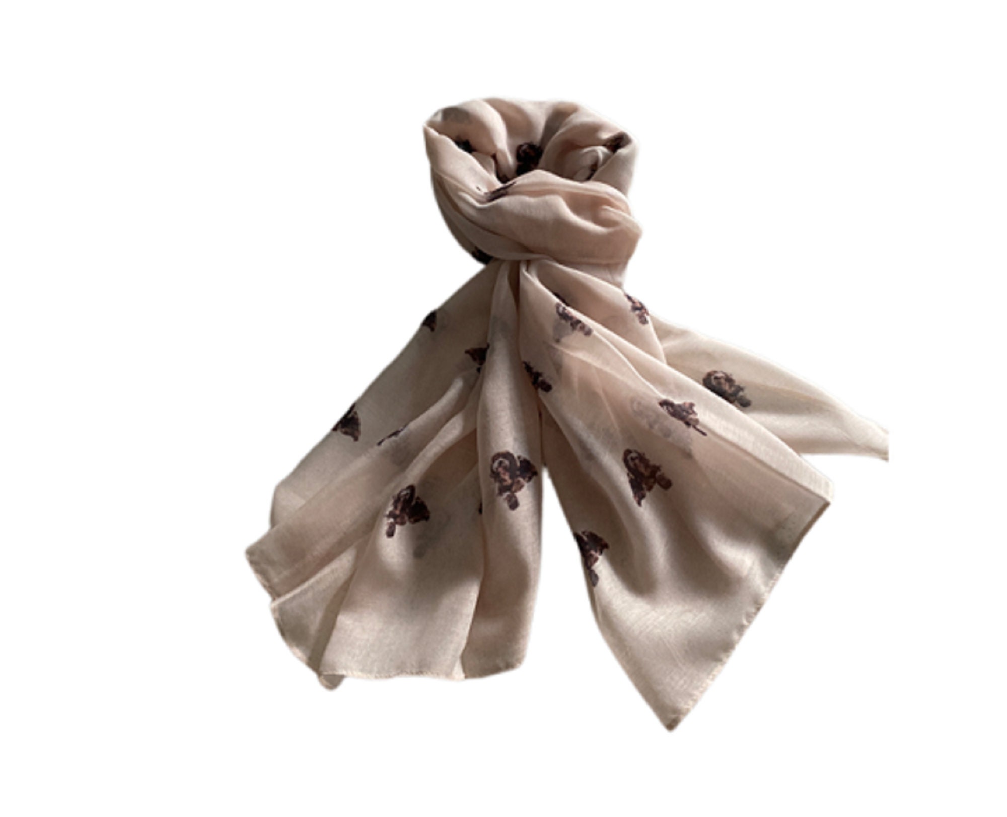 Cavapoo Scarf Cockapoo Dog Print Ladies Shawl Wrap - Etsy