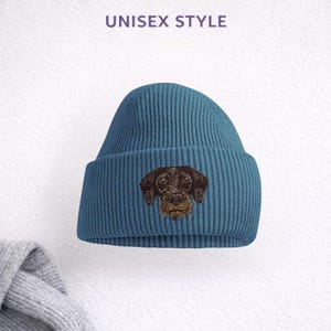 Deutsch Wirehaired Pointer bestickte Mütze, Unisex-Hundeliebhaber-Hut mit Geschenkbox