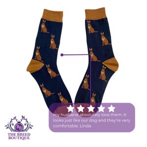 Belgian Malinois Dog Print Socks: Unisex One Size image 2