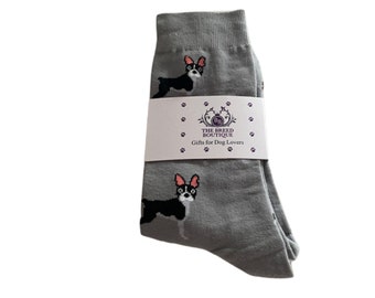 Boston Terrier Socks Fun Boston Print Unisex Socks One Size Fit UK 5 - 11, EU 38 - 46 and US 7.5 - 12