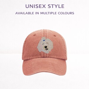 Old English Sheepdog Gestickte Baseballkappe, Unisex Hundeliebhaber Hut mit Geschenkbox
